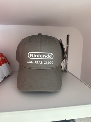 NINTENDO SAN FRANCISCO LOGO CAP GRAND OPENING STORE GREY AND RED