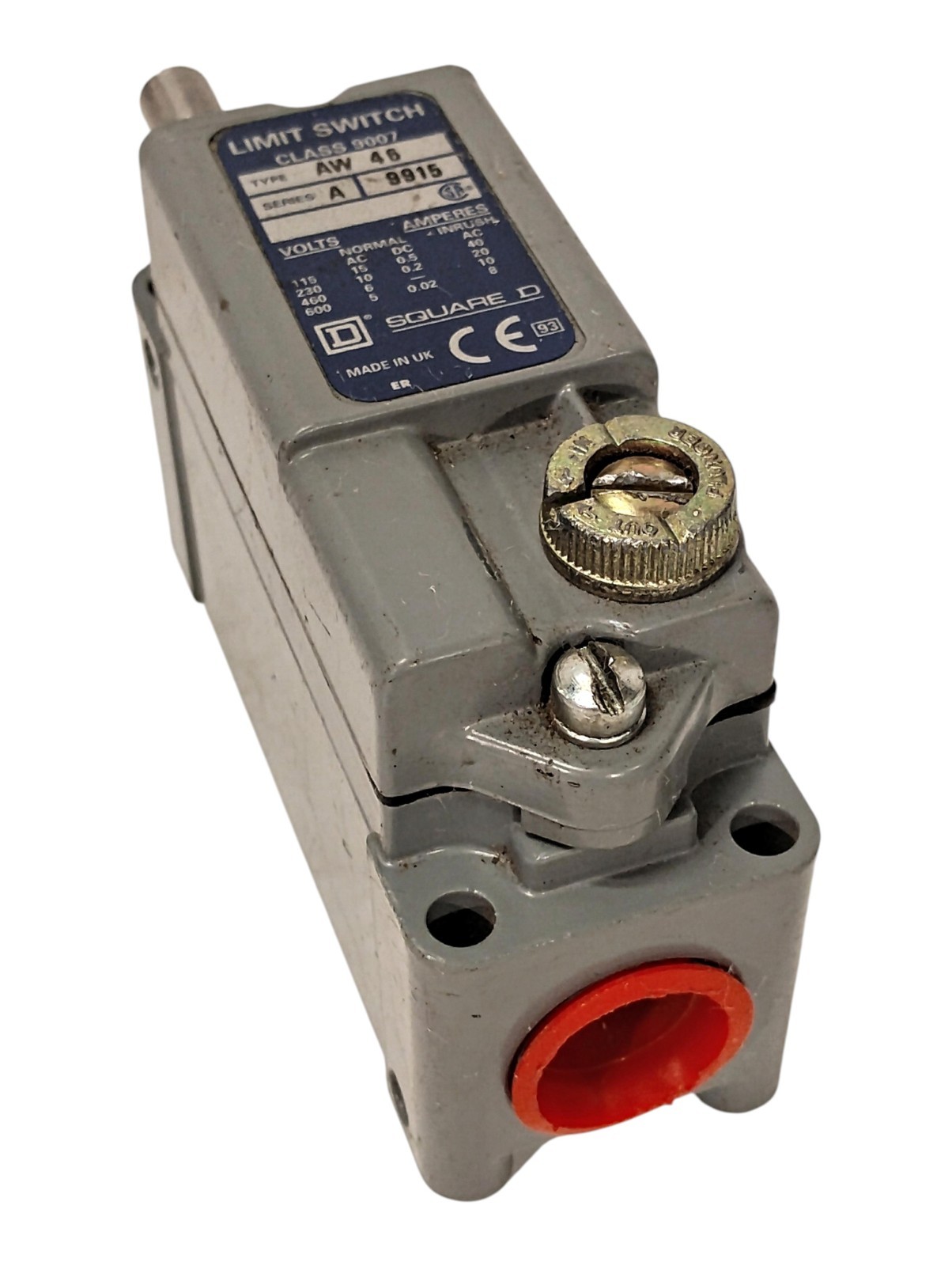Square D 9007-AW-46 600 V AC/DC 15 A Plunger Style Limit Switch