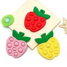 Baby Teething Apple Toy, Sensory Chew Toy, Soft  Raised Texture to Soothe Gums