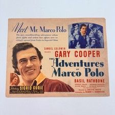 1937 The Adventures Of Marco Polo Original 11x14 Title Lobby Card Gary Cooper