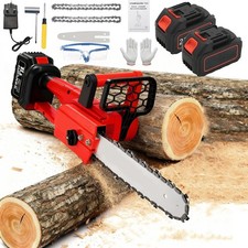 12" Cordless Electric Chainsaw 24V Brushless Electric Handheld Chain Saw+Battery