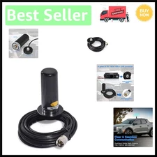 Durable Low Profile Dual Band Antenna for Ham & Marine Radio Use - 16ft Cable