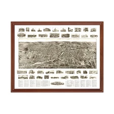 Old Map of Torrington, CT 1907 - Vintage Torrington Connecti