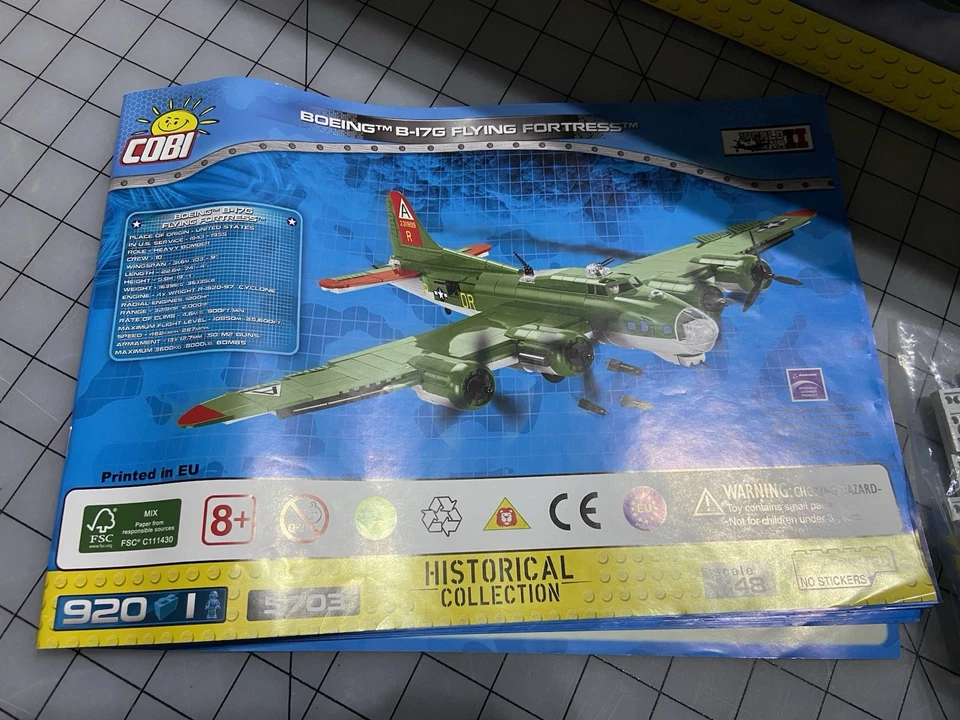 COBI Boeing B-17G Flying Fortress Bomber SET# 5703 (920 Pcs.) Incomplete - Image 3 of 4