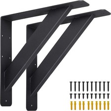 2 Pcs 10"x10" Heavy Duty Shelf Brackets Metal Countertop Support 90 Degree