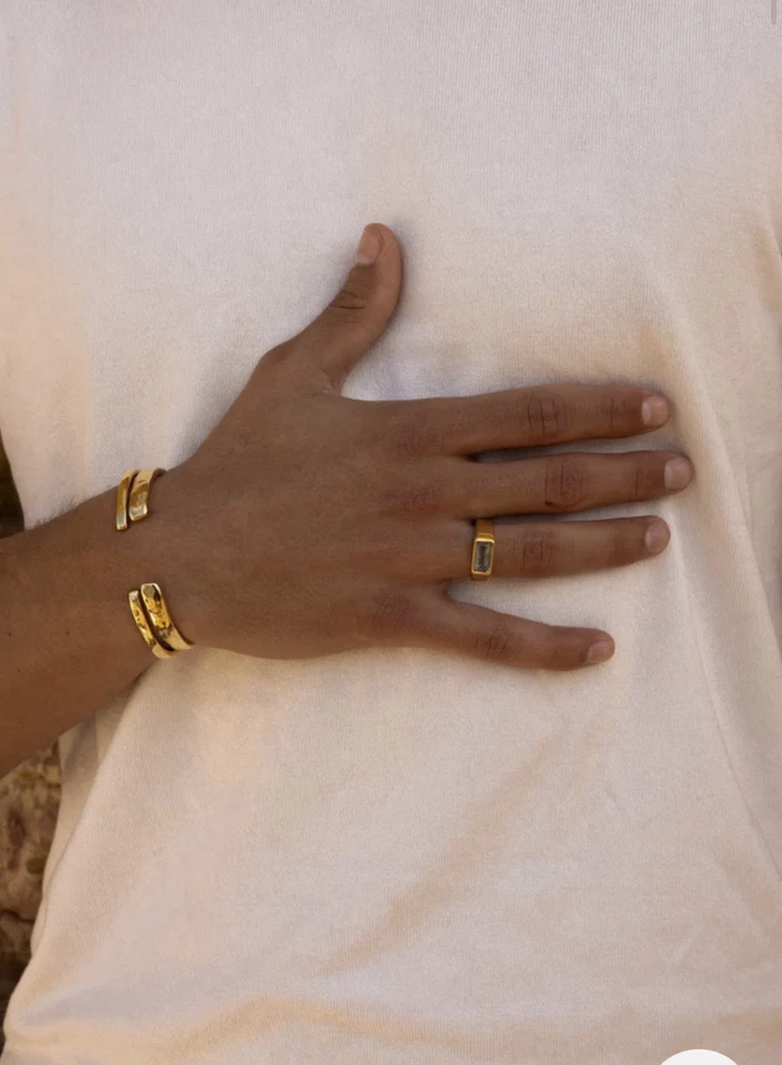 Verlobungsring 1 Karat Smaragd Lab Created Diamant f?�r Herren 14 Karat Gelbgold - Bild 3 von 4