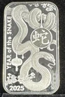 2025 Asahi Lunar Year of the Snake 1 oz .999 FINE SILVER Bar