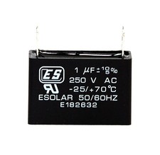 5pc AC Start Capacitor 1uF 250VAC 10/-5 -25/ 70  ES Esolar UL Taiwan 