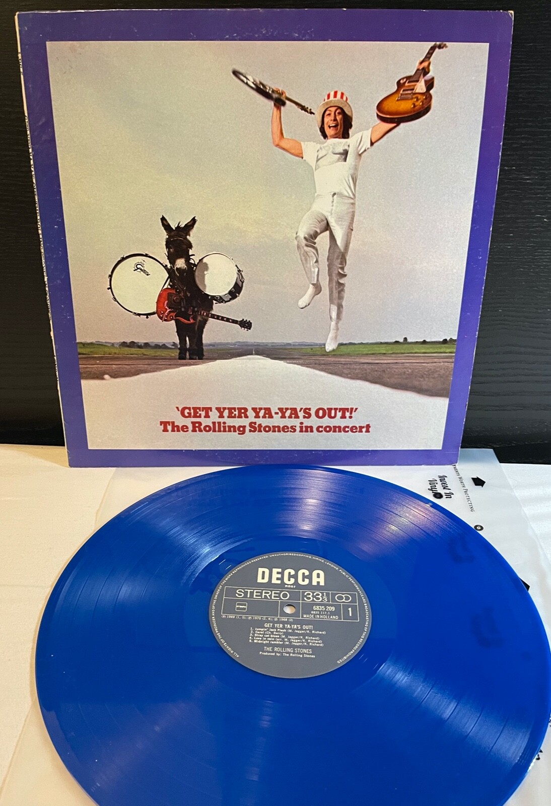 ROLLING STONES Get Your Ya Ya's Out 1978 Decca 6835 209-HOLLAND BLUE VINYL NM