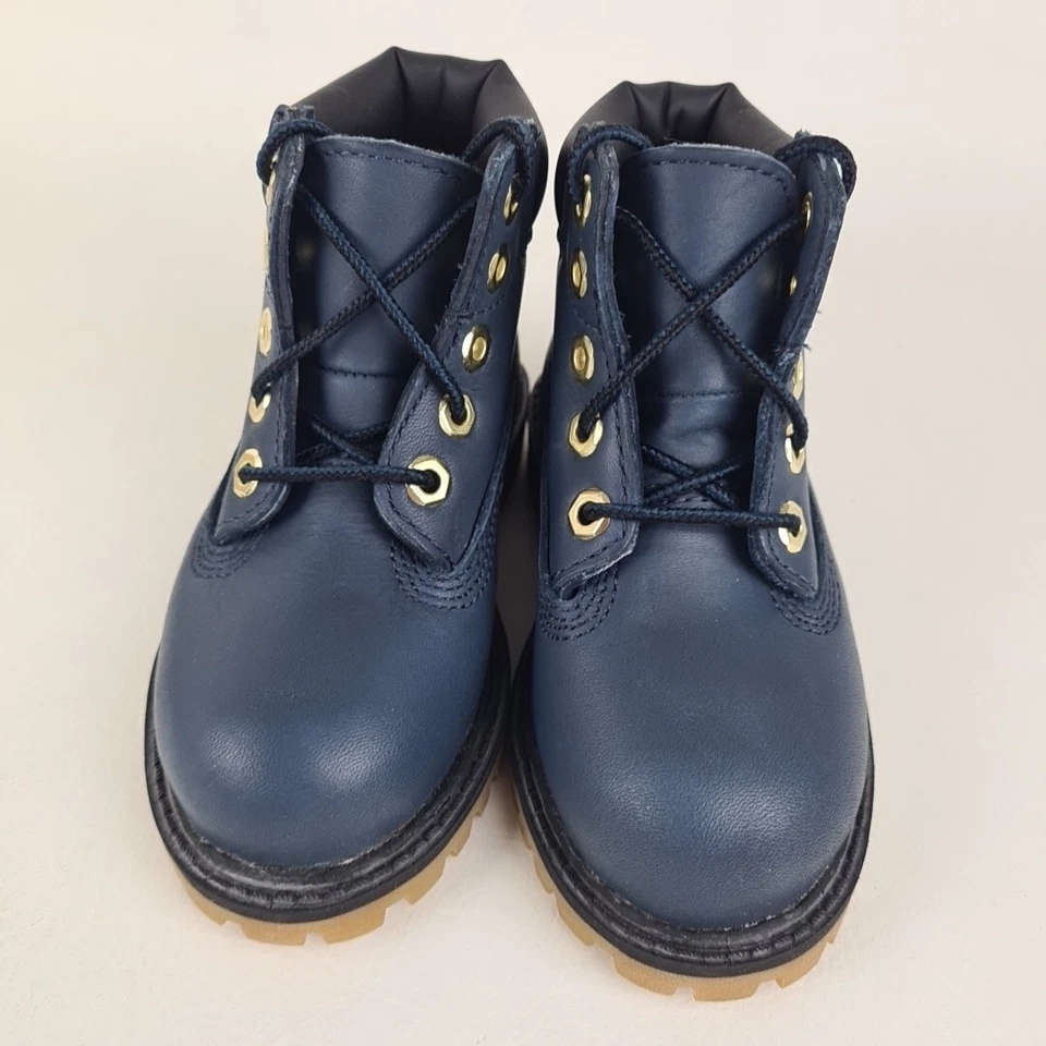 Timberland Niños Pequeños 6In 36825 Botas Premium Aire Libre Senderismo Azul Marino Mar Talla 5 Foto 4 de 4