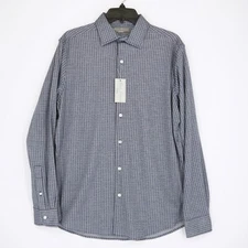Daniel Cremieux Signature Men's Long-Sleeve Shirt M Blue White Check NWT $89.50