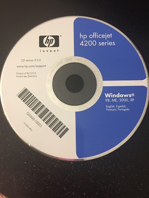 HP Officejet 4200 Series Printer Software Disc Only WIN 98 ME 2000 and XP