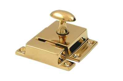 Cupboard Latch Cabinet Lock Large Solid Brass in 9 Variations by Deltana