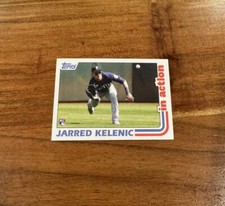 Jarred Kelenic 2021 Topps Throwback Thursday 1982 In Action PR /594 Rookie NRMT+