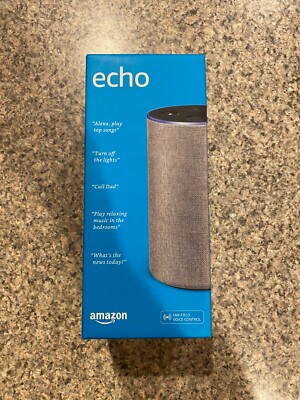 Amazon Echo (2nd Generation) Smart Speaker with Alexa Grey NEW IN SEALED  BOX