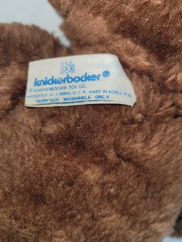 Vintage Knickerbocker Tiere der Unterscheidung 12 Zoll Braunbär mit Gelenken Stofftier - Bild 9 von 10