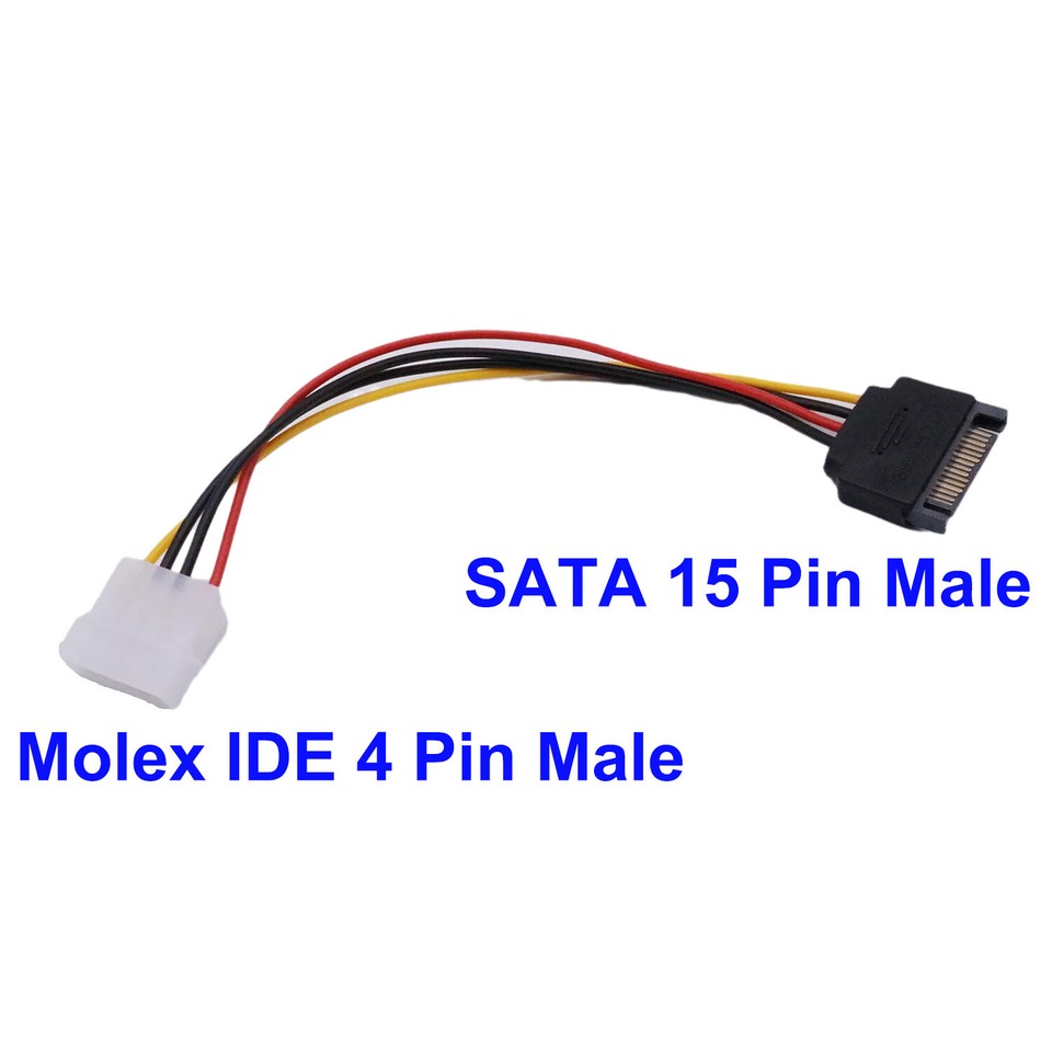 CAVO SDOPPIATORE MOLEX IDE 4 PIN TO 2 X SATA ADATTATORE DI ALIMENTAZIONE