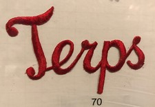 University of MARYLAND TERRAPINS  VTG NEW Sewn TERPS Text Patch NCAA College R