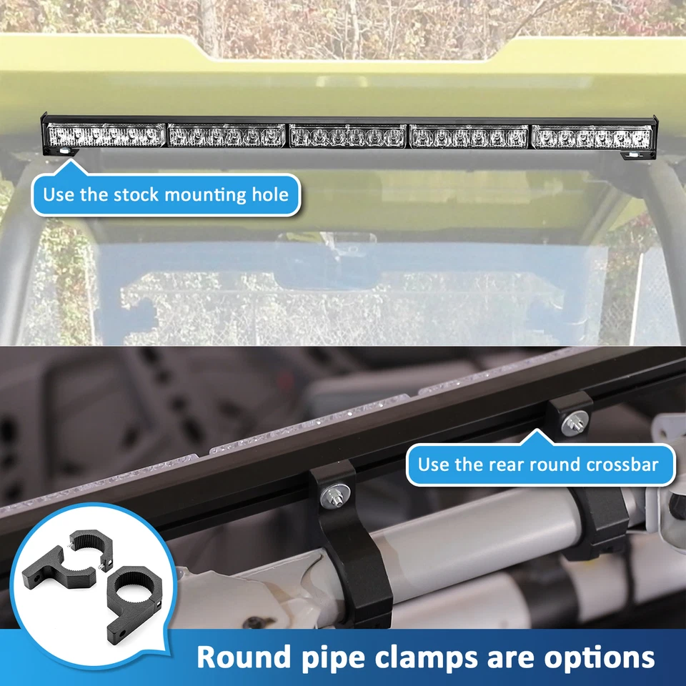 Kit de cables de soportes de barra de luz LED trasera de 30" para Can am Maverick X3 2017-2025 Foto 3 de 4