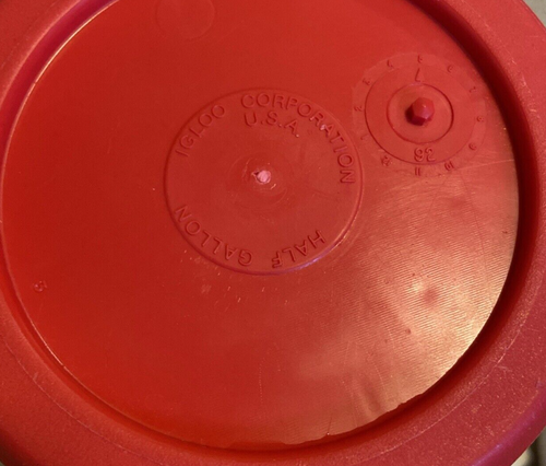 Vintage 80's Igloo 1/2 Gallon Red Drink Cooler Jug Nice - Picture 4 of 5