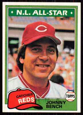 1981 Topps Johnny Bench Cincinnati Reds #600