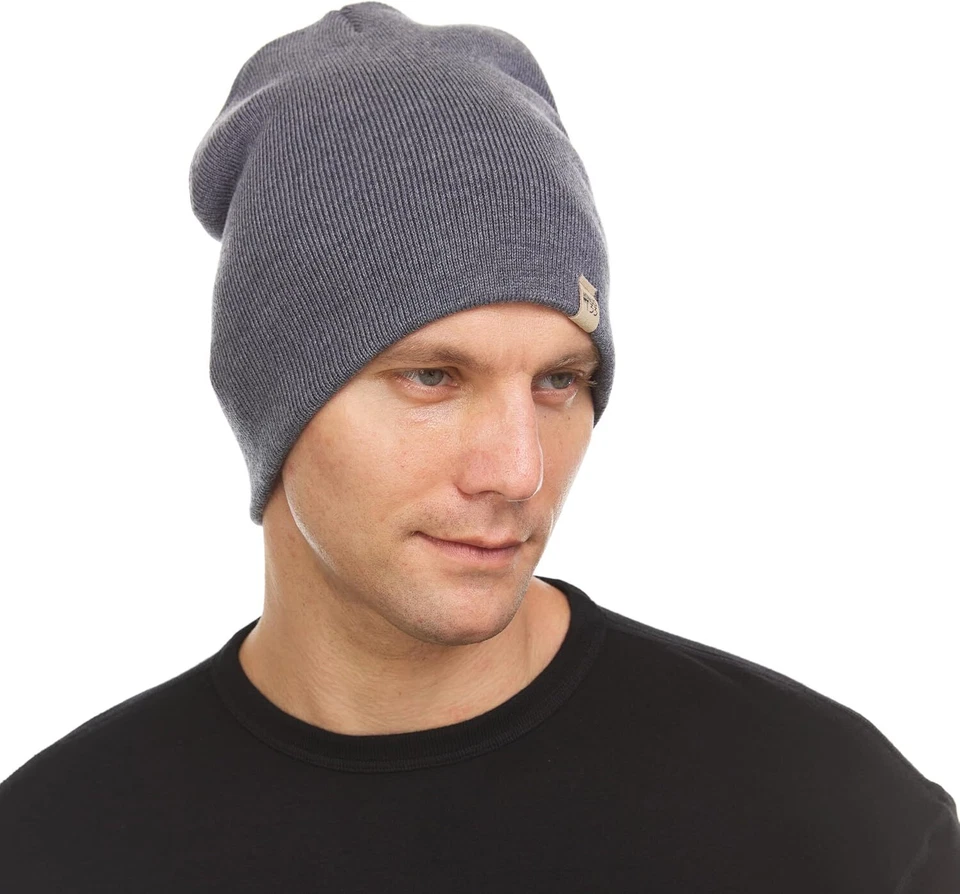 Gorro tejido Minus33 Expedition - 100 % lana merino - talla única, gris carbón  Foto 4 de 4