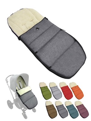 BAMBINIWELT Winterfußsack Fußsack für alle BUGABOO Kinderwagen LAMMWOLLE (Mod.K)