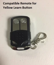 For Chamberlain Garage Door Opener Key Chain Remote Yellow Learn Button