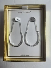True to Form Silver Nickel Free earrings-New In Box