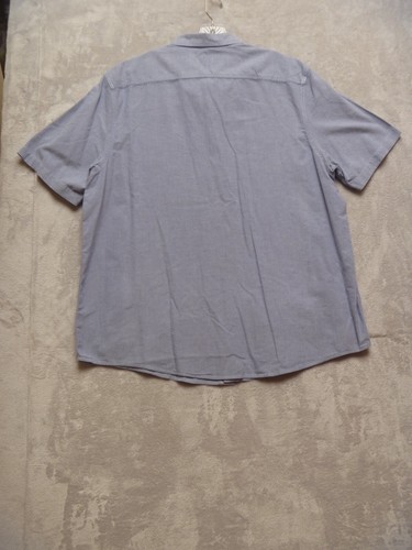GEORGE Short Sleeve Mens Shirt Size XL 46-48 Light Blue Denim-look 100% Cotton - Picture 8 of 8
