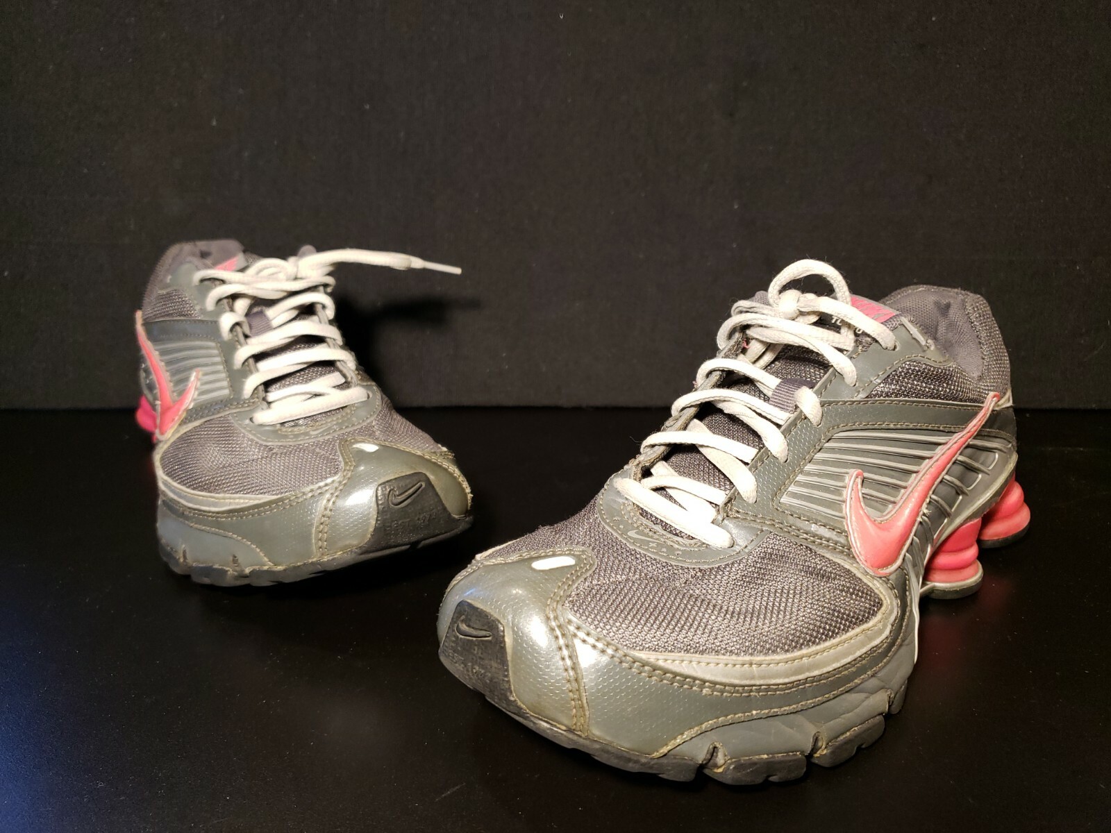 nike shox pink and gray