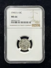 1945 S 10C Mercury Dime NGC MS66 (6895432-047)