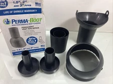 Perma-Boot Pipe Flashing, Plastic, Black No Tool Needed Emergency Repair Kit