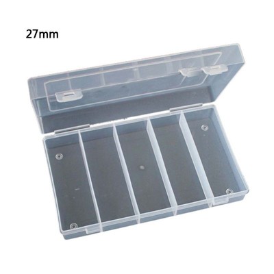 Rectangular Clear Plastic Storage Box Collection Case Protector for 100pcs Coin