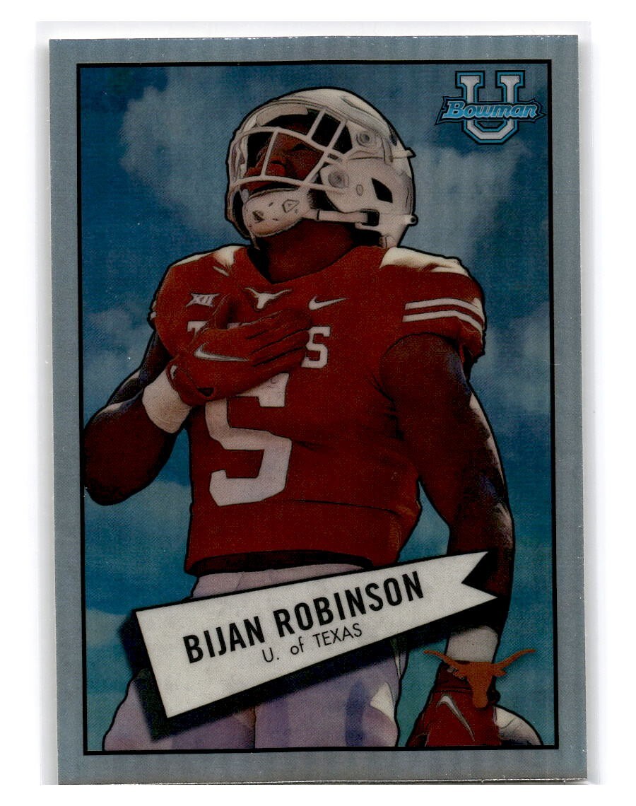 2022 Bowman University Chrome #52BF-18 Bijan Robinson RC 1952 Bowman - UT Texas