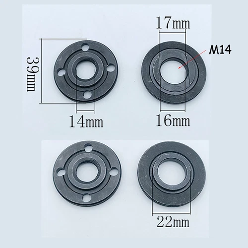 2Pcs Winkelschleifer Flansch Mutter Set Innen & Außen Metall Schloss Muttern M14 - Picture 1 of 6