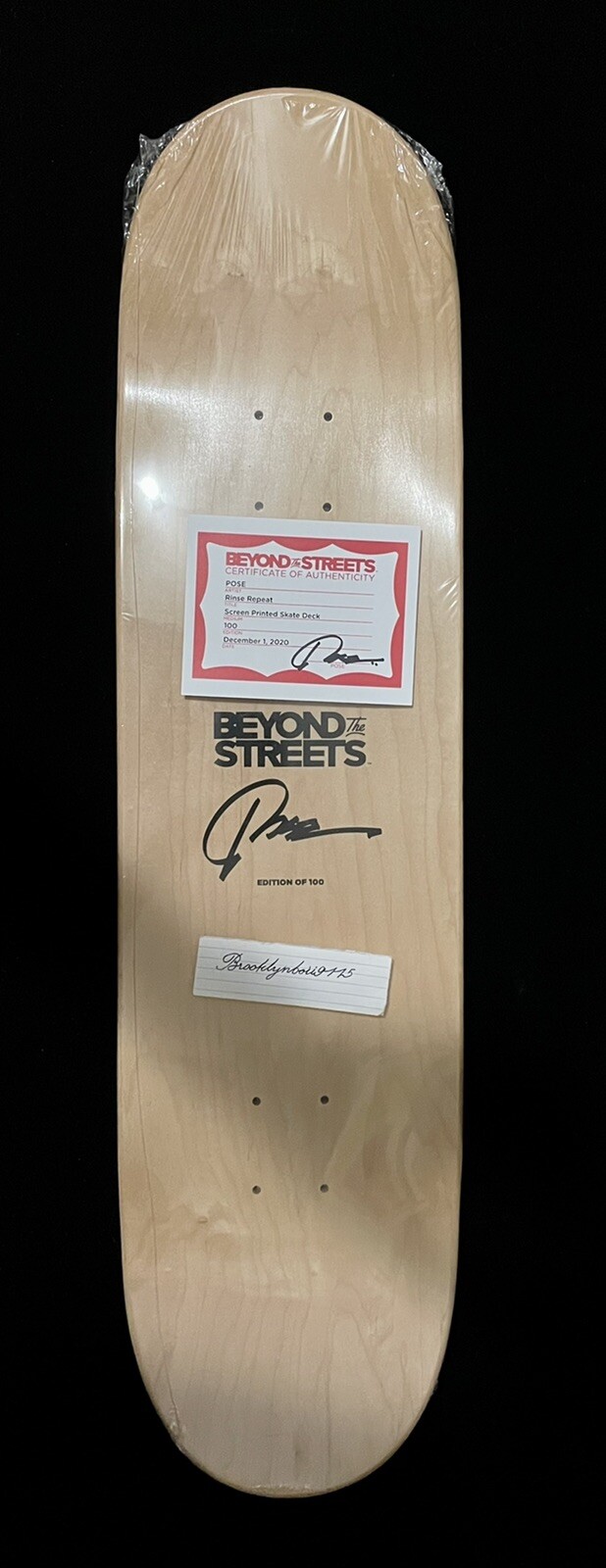 POSE Rinse and Repeat Skate Deck *LIMITED EDITION OF 100 MADE* 