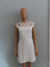 Valentino White Floral Cut-Out Detail A-Line Dress Size 36/US 0