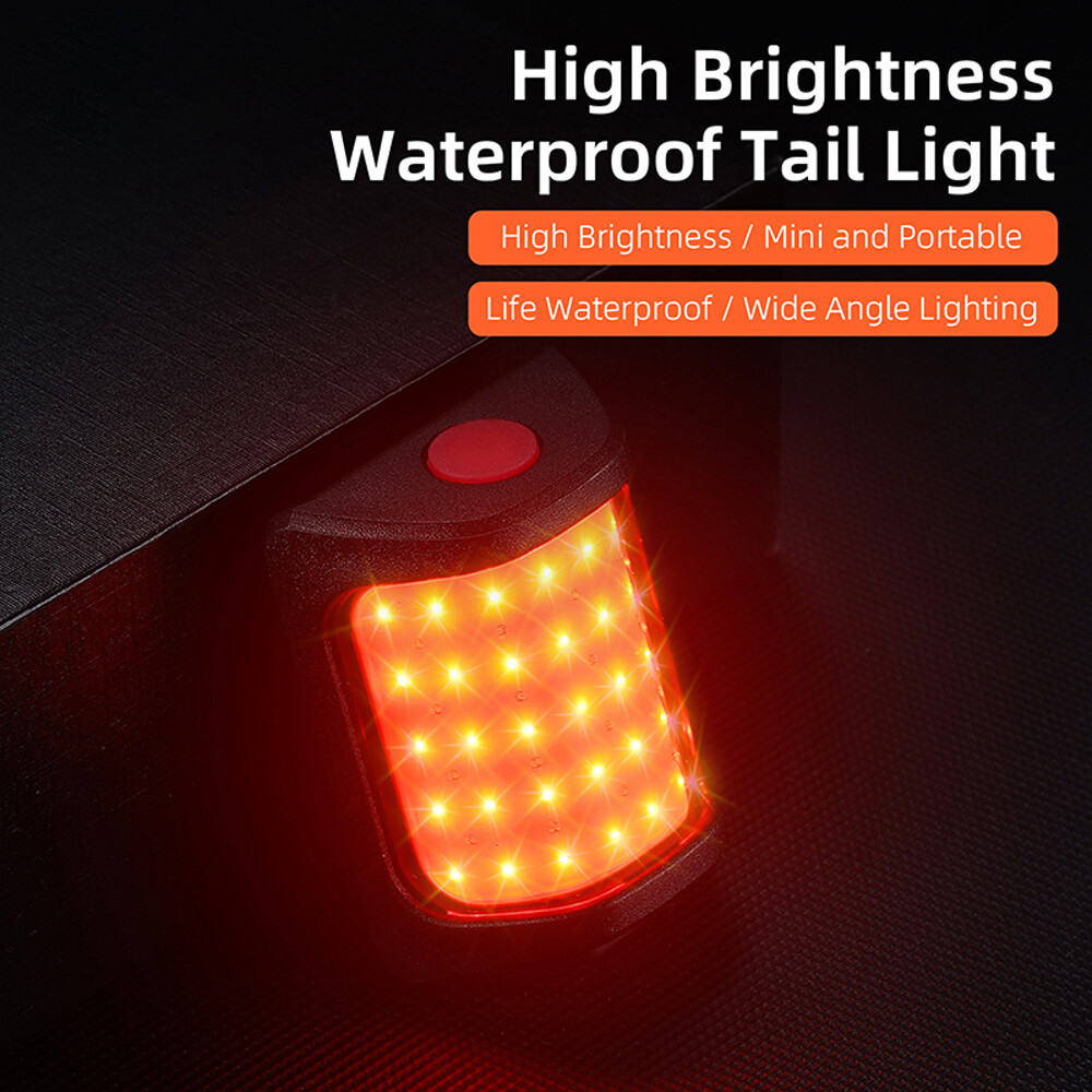 USB Rechargeable Bicycle Warning Red Light Waterproof Bike Tail Light