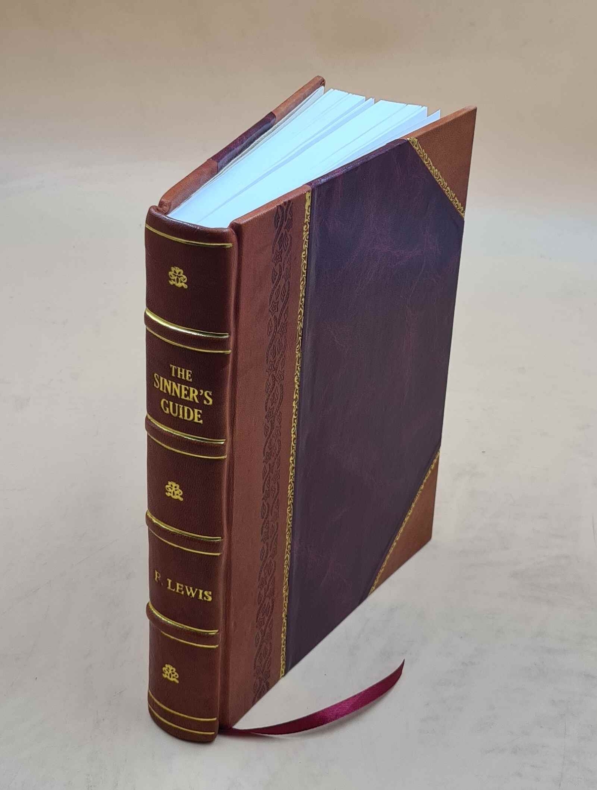 The Sinner's Guide 1845 Leather Bound Edition by F Lewis  