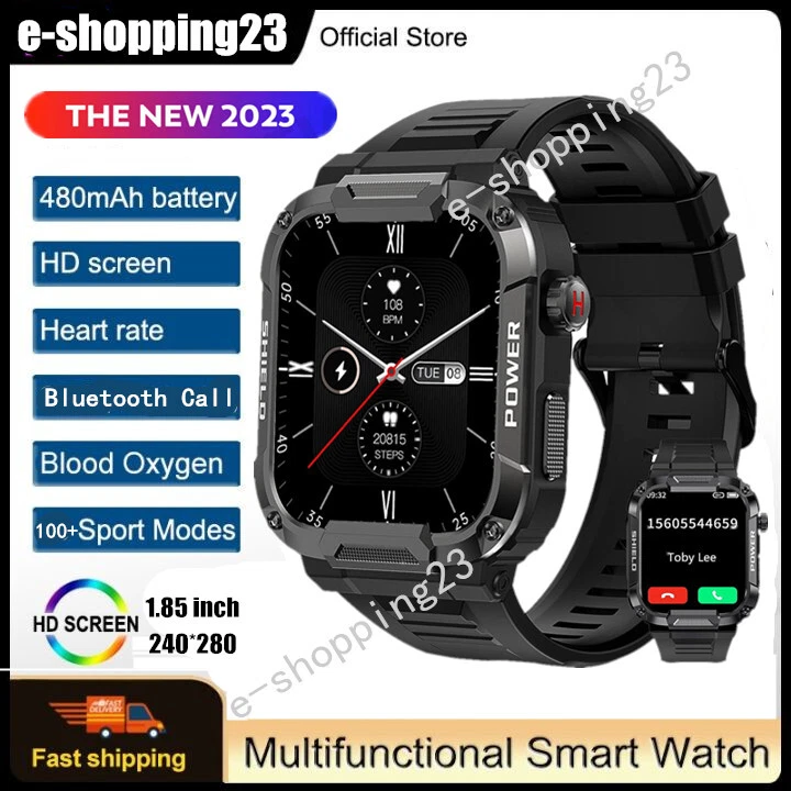 Relojes Inteligente Militares Hombre Smartwatch with Hacer y recibir  llamadas