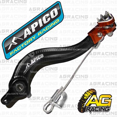 Apico Black Orange Rear Brake Pedal Lever For KTM EXC 125 2014 Motocross Enduro