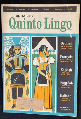 Quinto Lingo January 1966, Vol. 2, No. 6 Paperback-Clothing Issue in 5 Languages