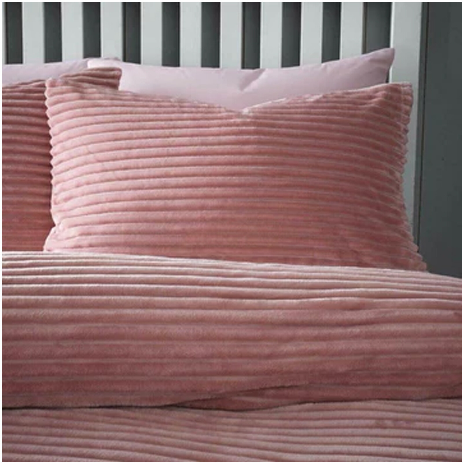 WARM CHUNKY RIB DUVET COVER LUXURY QUILT COVER BEDDING PILLOWCASE SET