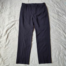 BANANA REPUBLIC Siena Slim Italian Wool Ankle Pant 12 LONG BLACK  Descrip NWOT