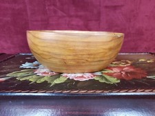 Vintage Hand Carved Wooden Natural Oval Bowl Primitive Rustic Native