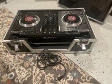 Gently Used DJ Double Deck Controller with Hard Shell Equipment Carrier
