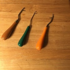 Three Latch Rug Hooks - Two are Mary Maxum Made in England