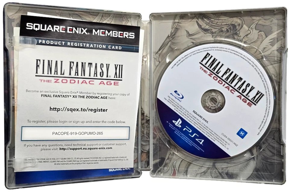 Final Fantasy XII The Zodiac Age Steelbook Sony PS4 Playstation 4 — 第 3/4 张图片