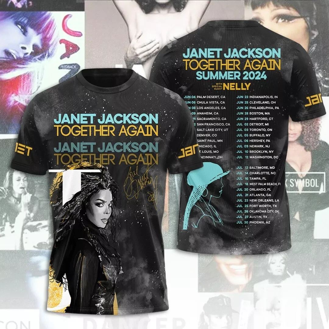 Janet Jackson Together Again 2024 3D T-Shirt
